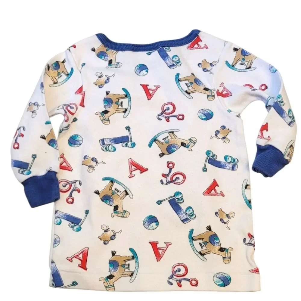 Vintage Carter's Kid's White Alphabet Top Size 0-6 M